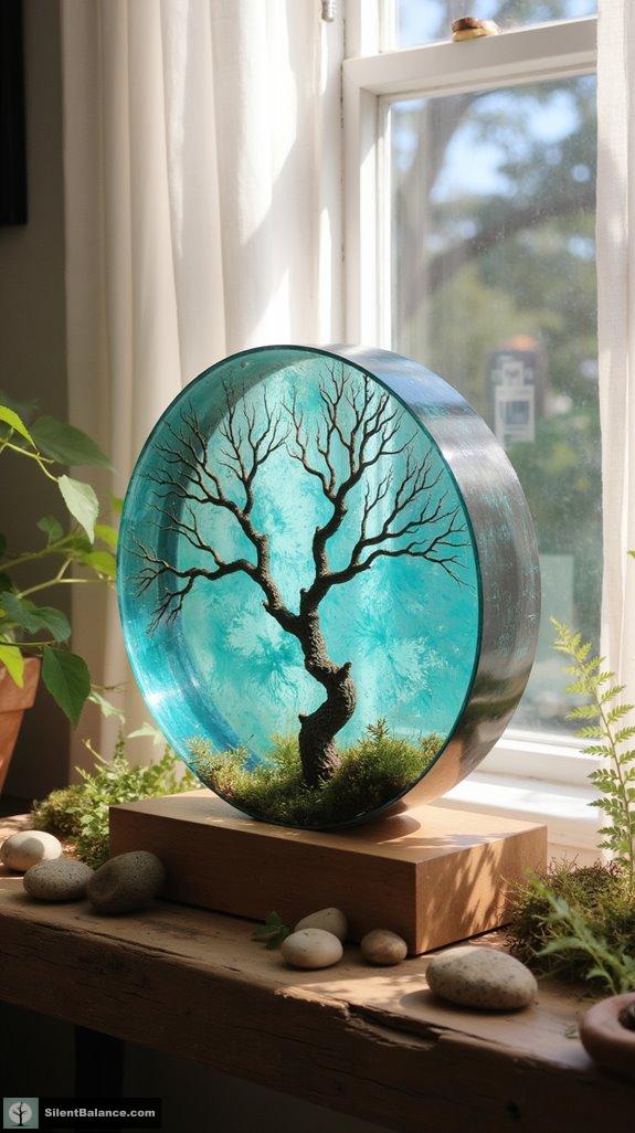 natural art resin decor
