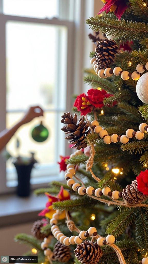 natural bead garland beauty