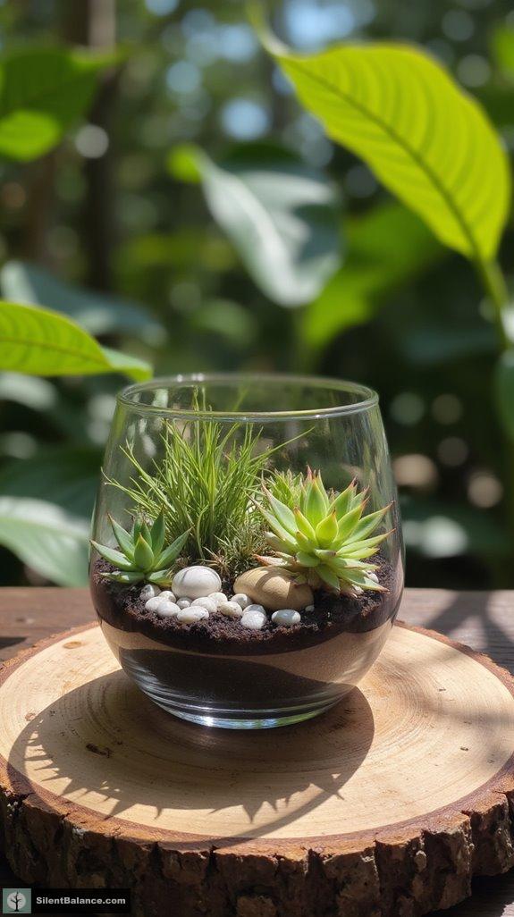 natural decor on wood