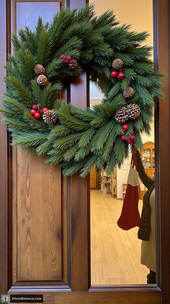 natural elements enhance wreath