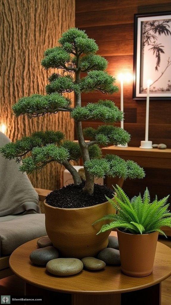 natural materials enhance bonsai