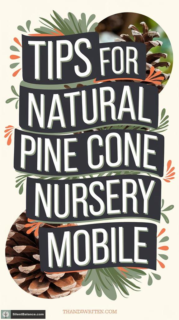 natural pine cone mobile
