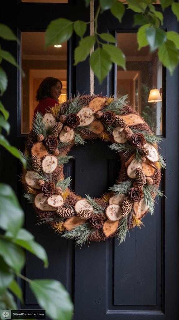 natural pinecone wreath beauty