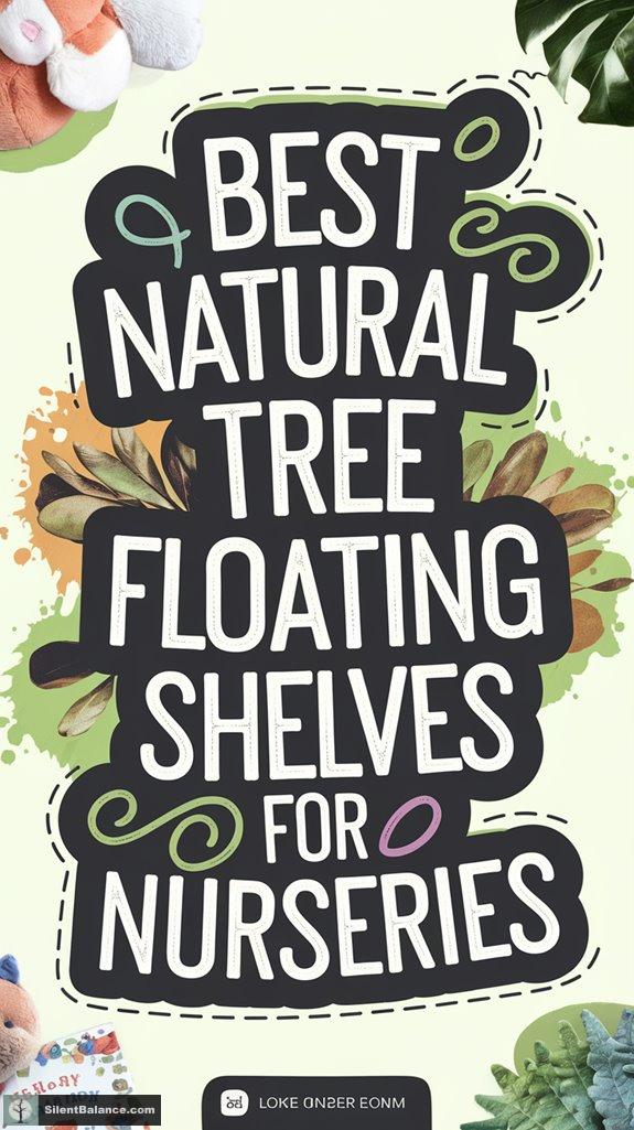 natural tree floating shelves
