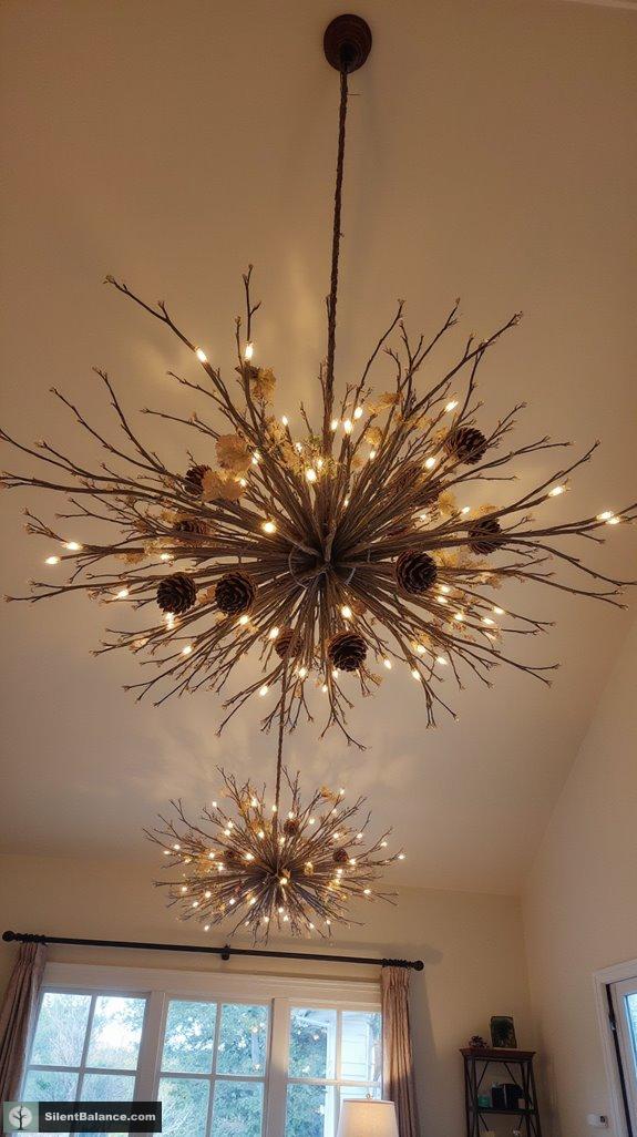 natural twig cluster decorations