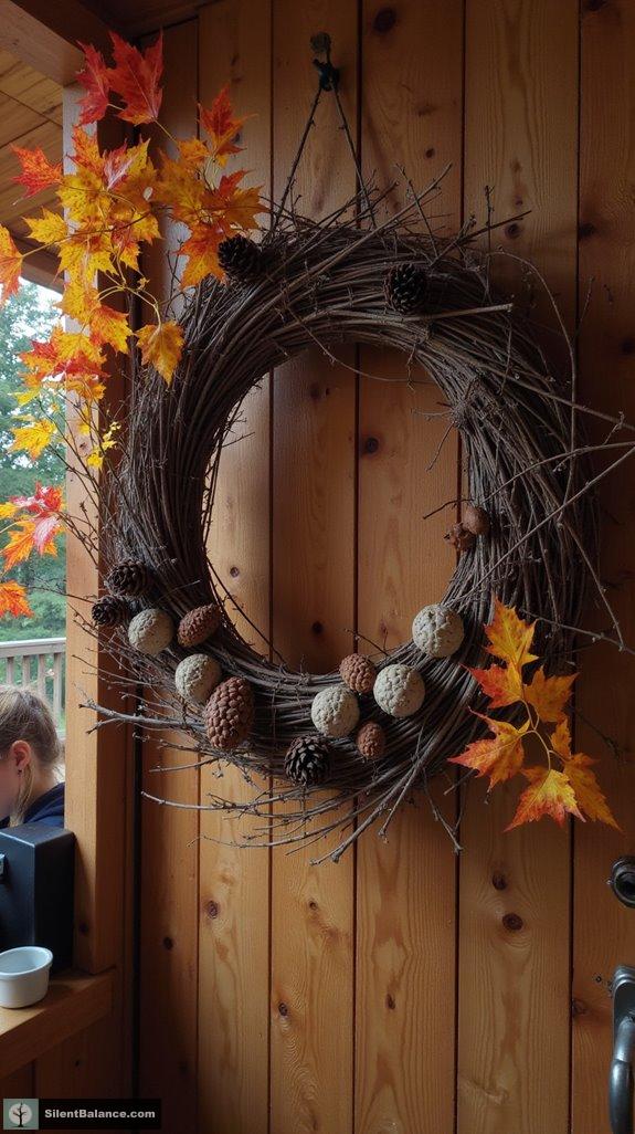 natural wood bark wreath