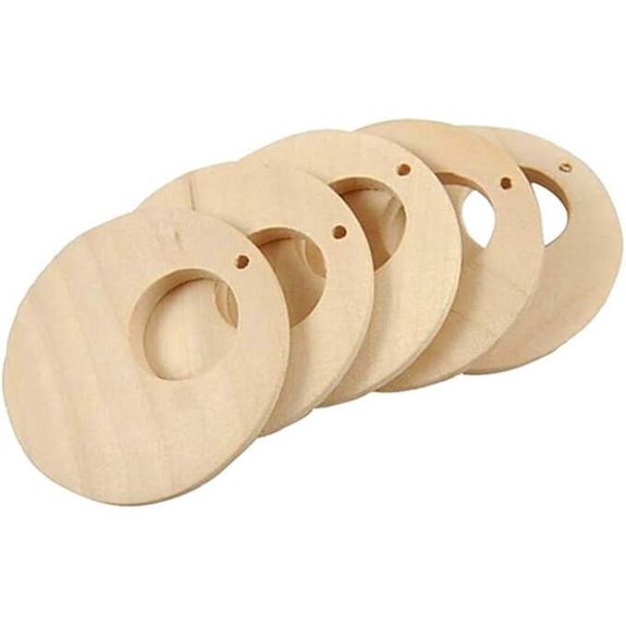 50 Pcs Unfinished Natural Wood Pendants for Jewelry