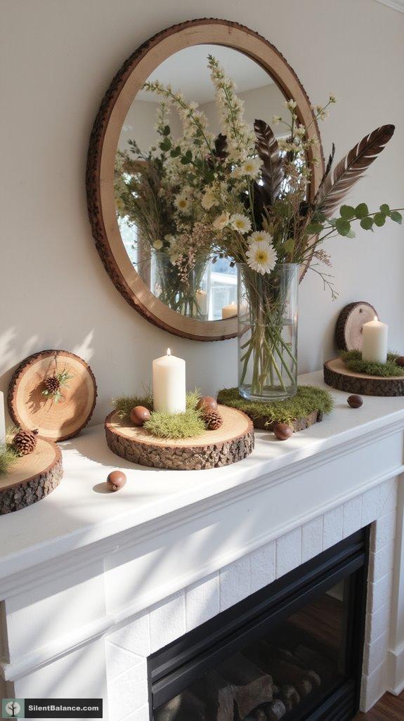 natural wood slice arrangements
