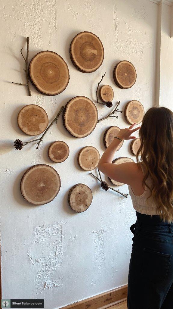 natural wood slice decor