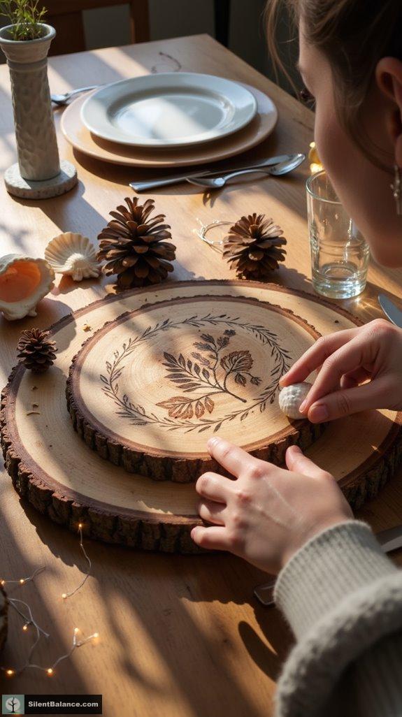 natural wood slice decor