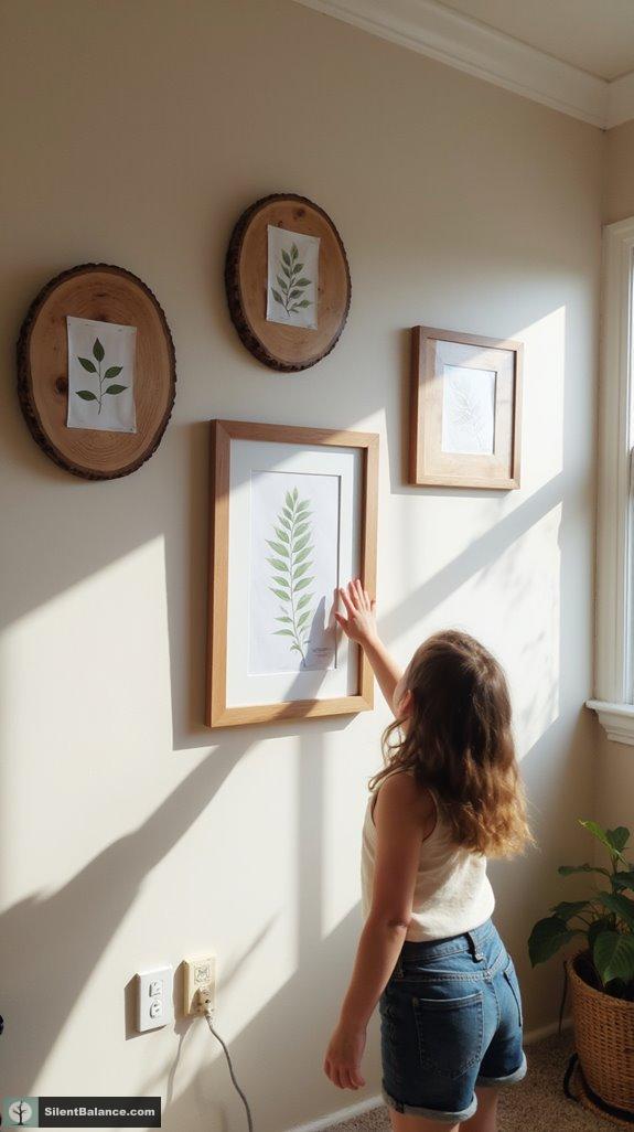 natural wood slice frames