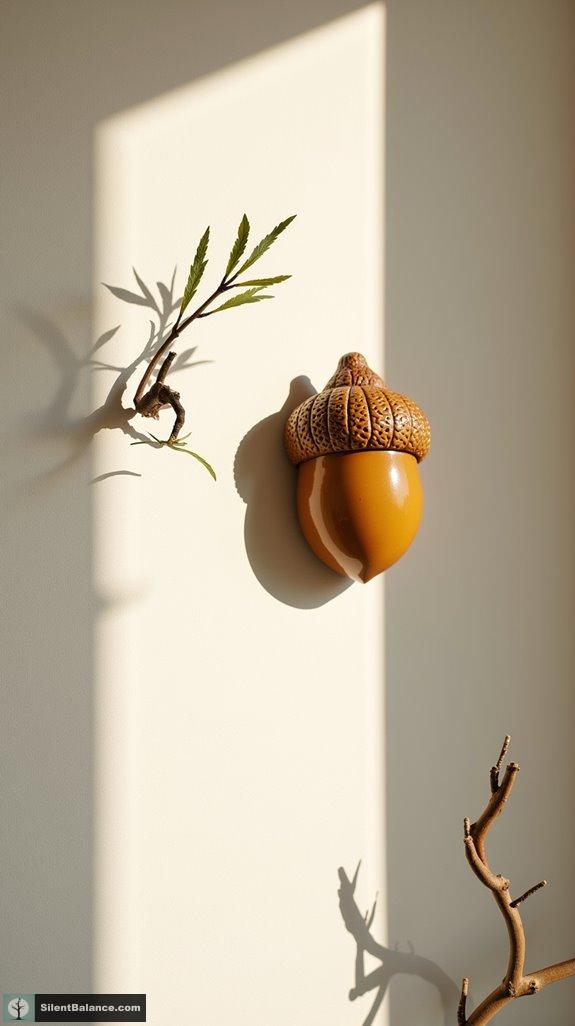 nature inspired acorn wall art