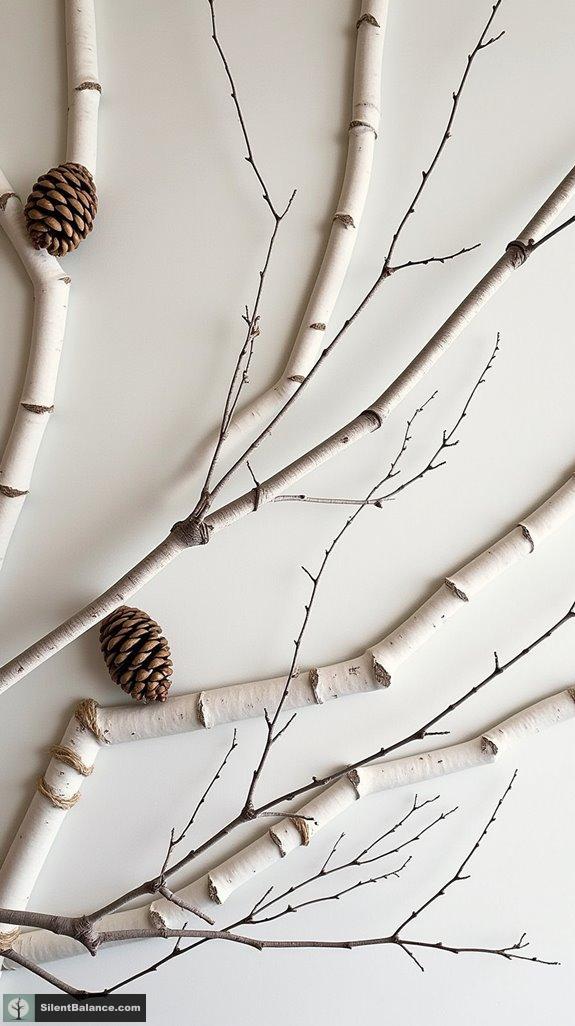 nature inspired birch installations