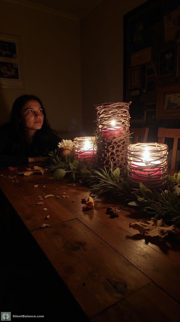 nature inspired candle holders