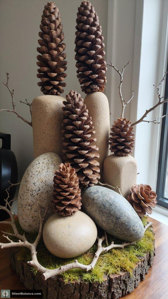 nature inspired decor display