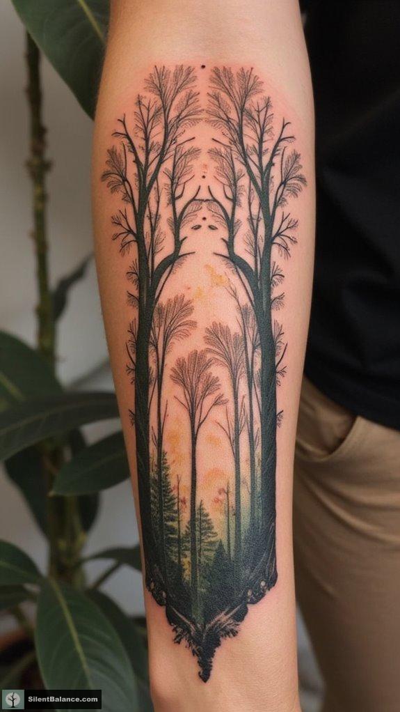 nature inspired forest tattoos
