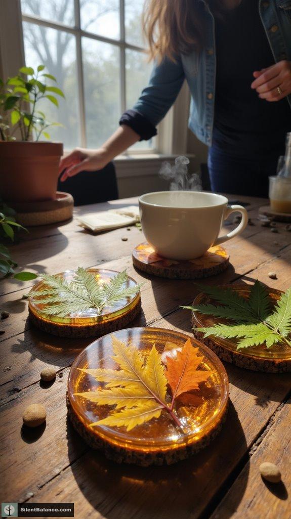 nature inspired handcrafted coasters
