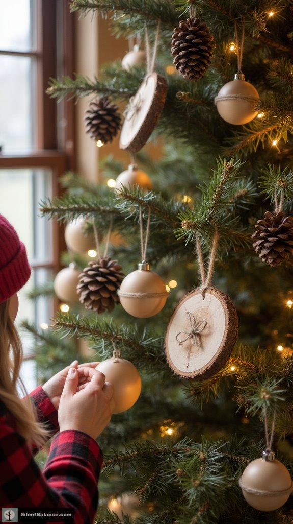 nature inspired holiday ornaments