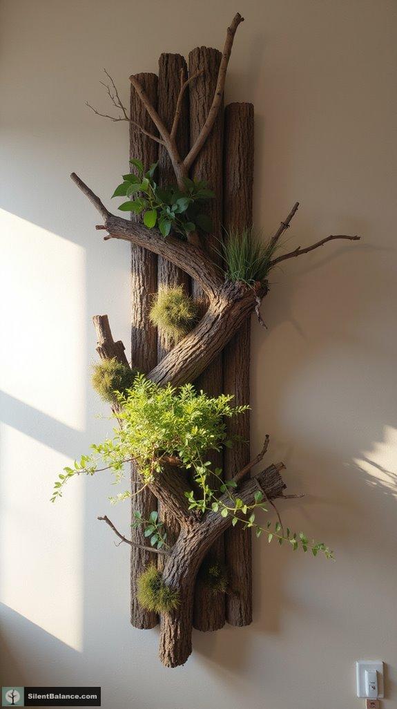 nature inspired layered wall art
