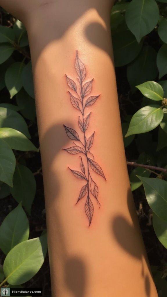 nature inspired minimalist tattoos