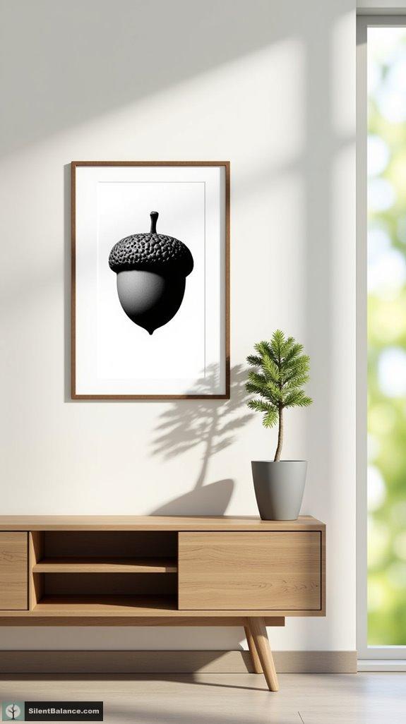 nature inspired monochrome frame d cor