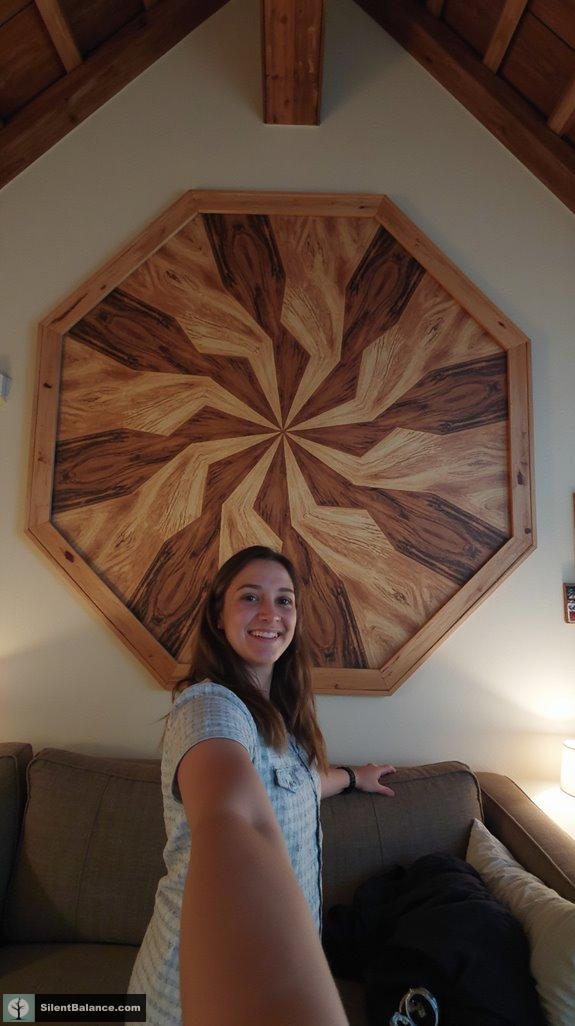 nature inspired octagonal wood design