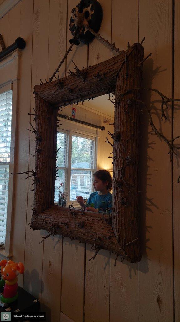 nature inspired rustic mirror d cor
