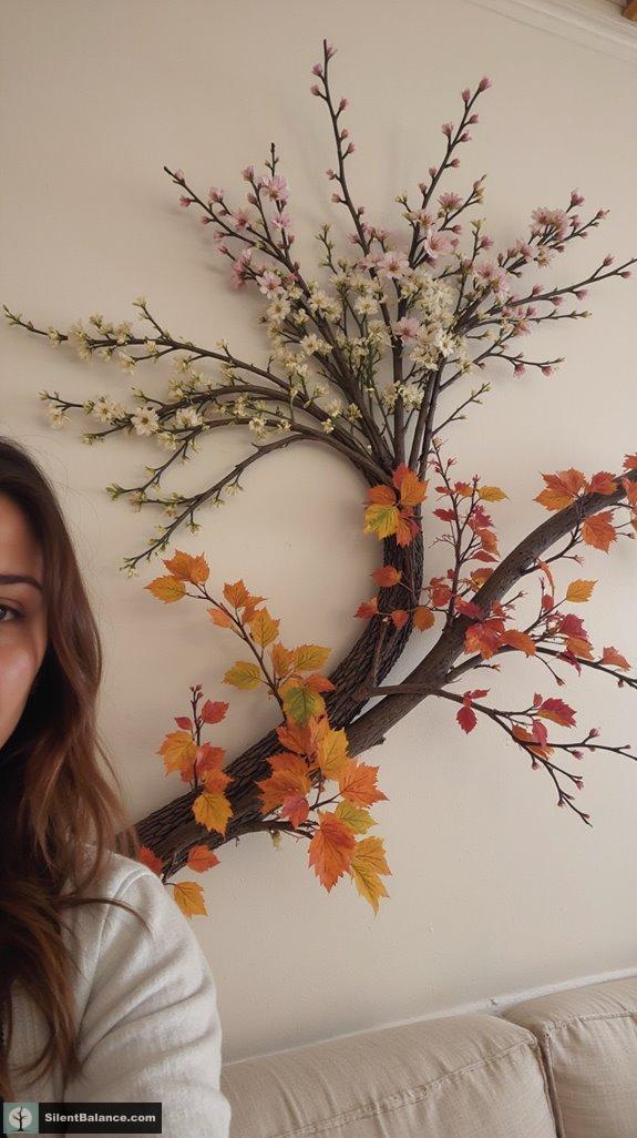 nature inspired seasonal twig displays