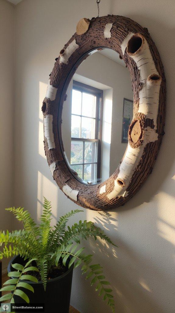 nature inspired wall mirror elegance