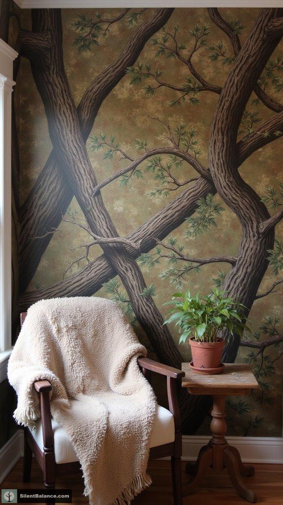 nature inspired wall murals