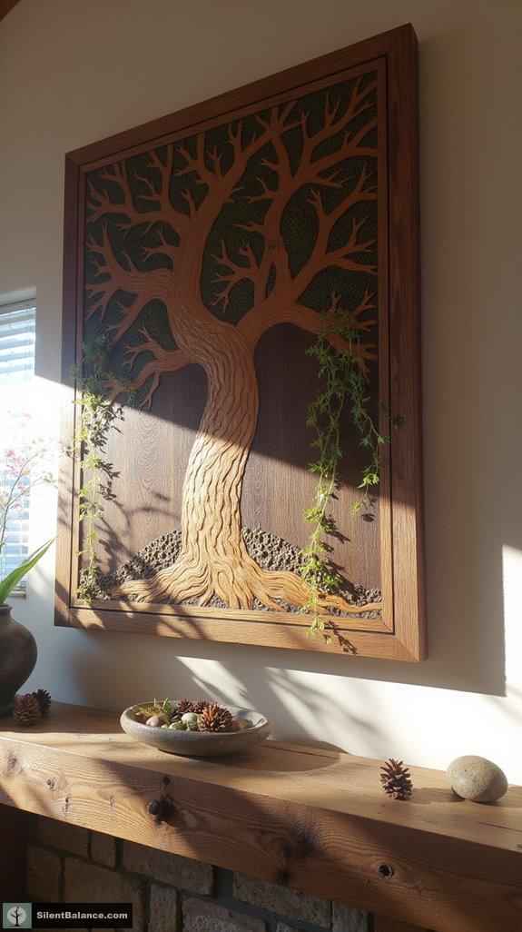 nature inspired wooden decor
