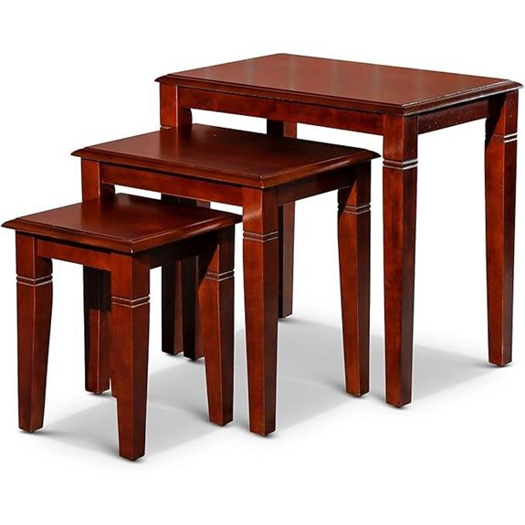 Nesting Wooden Tables Set for Living Room