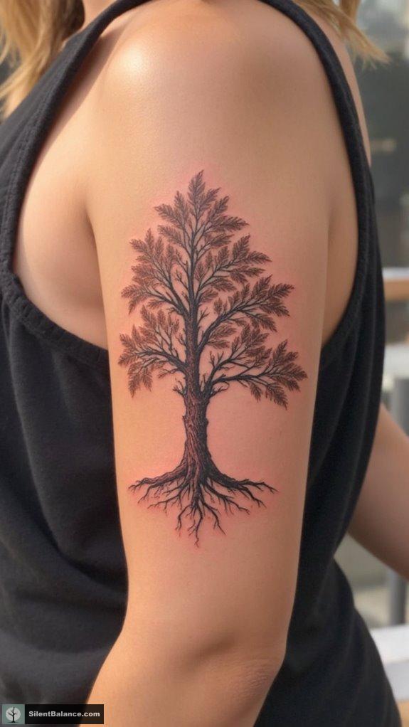 oak tattoos symbolize strength