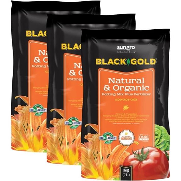 Black Gold Organic Potting Soil 3-Pack