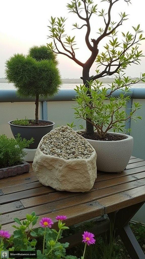 outdoor harmony through bonsai