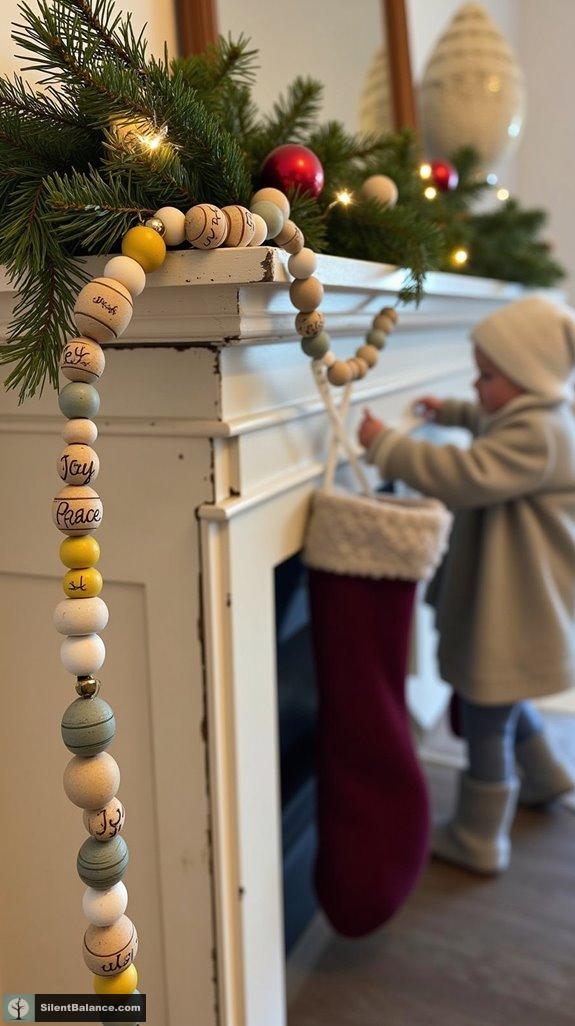 personalized decorative wooden garland