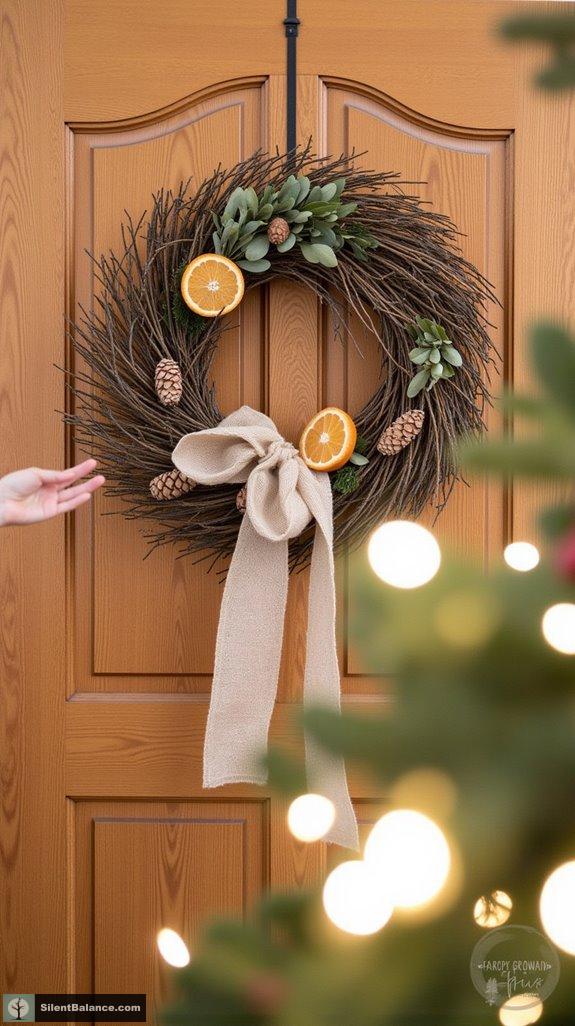 personalized nature inspired wreath