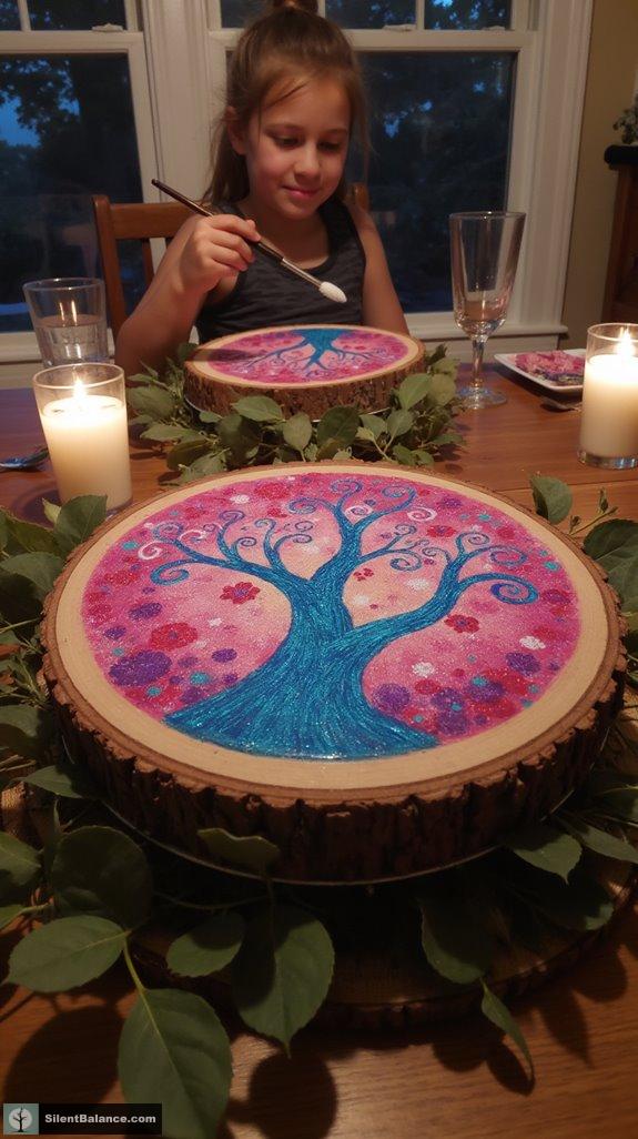personalized wood slice art
