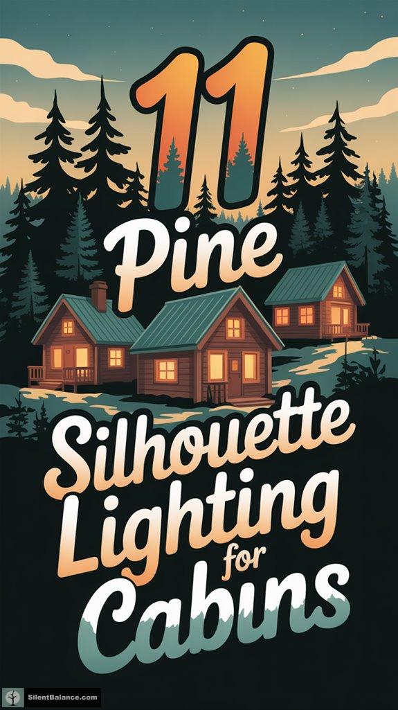 pine silhouette cabin lighting
