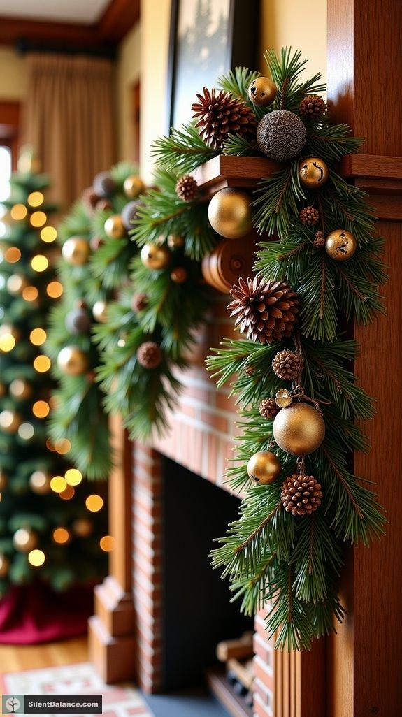 pinecone and bell decoration