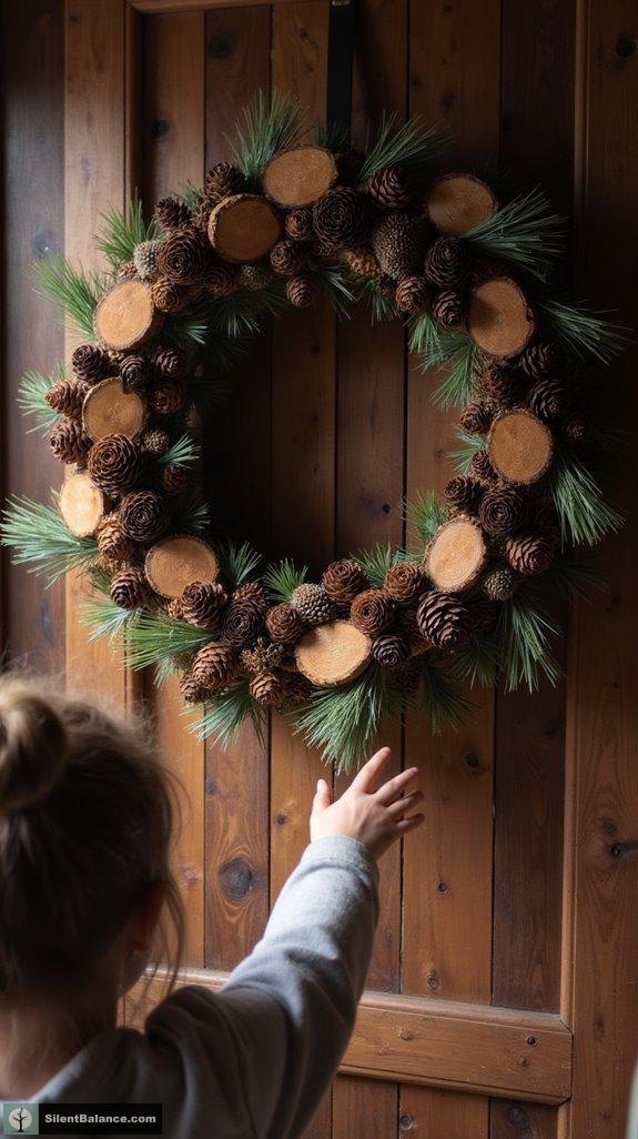pinecone and pine slice harmony