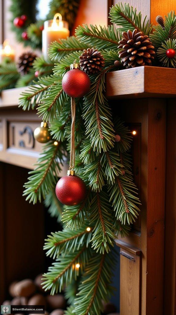 pinecone cedar garland decorations