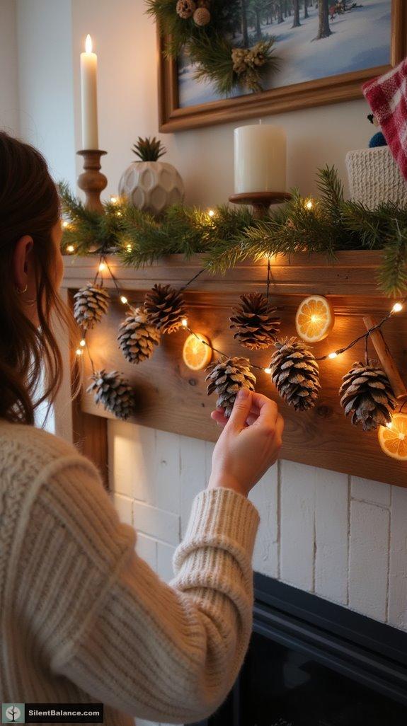 pinecone garland diy tutorial