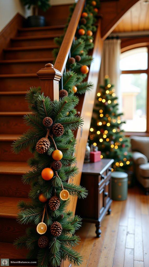pinecone garland holiday decor