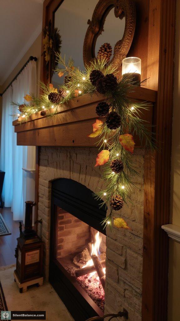 pinecone garlands for decor
