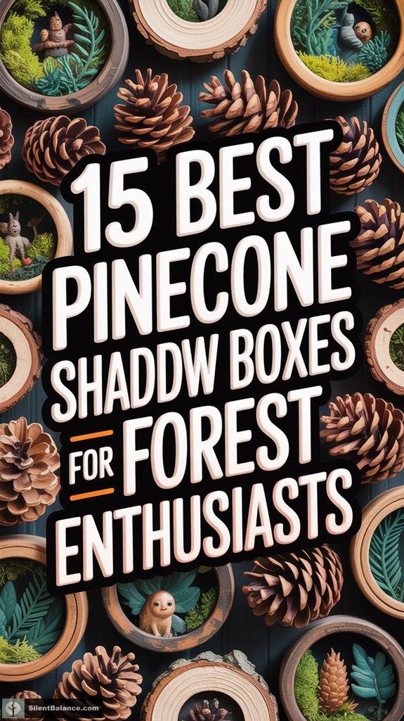 pinecone shadow boxes collection