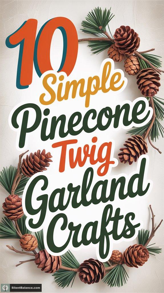 pinecone twig garland crafts