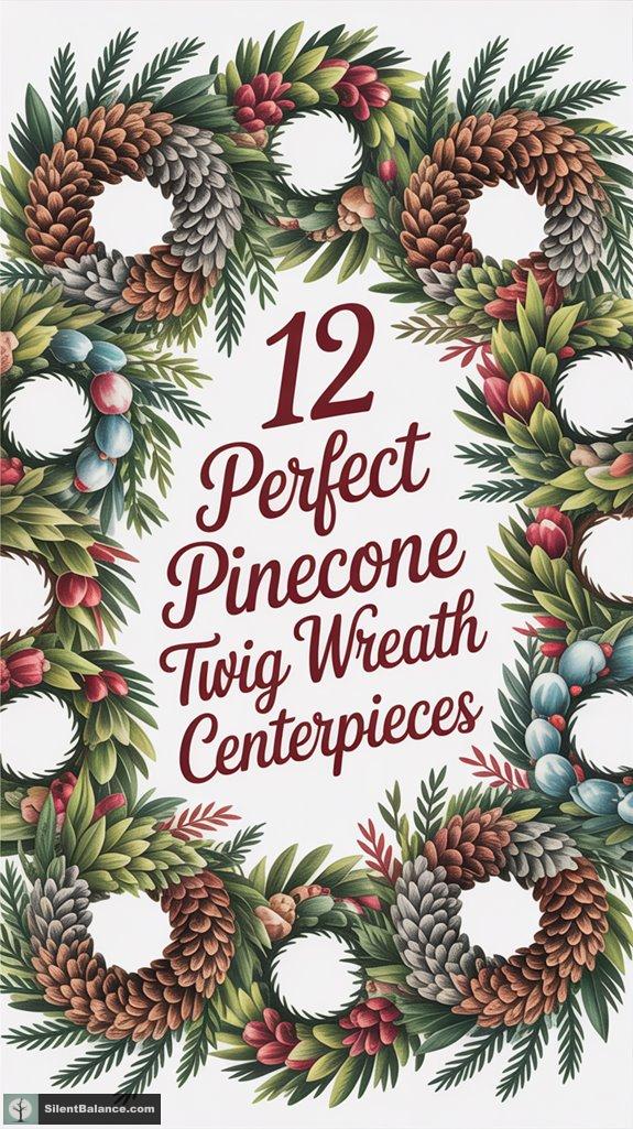 pinecone twig wreath centerpieces