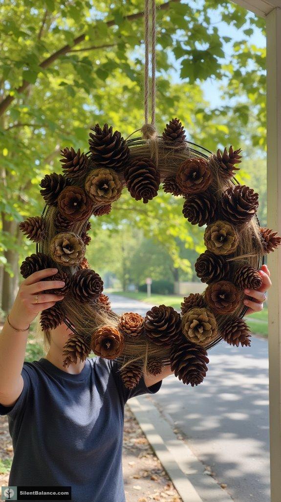 pinecone wreath crafting guide