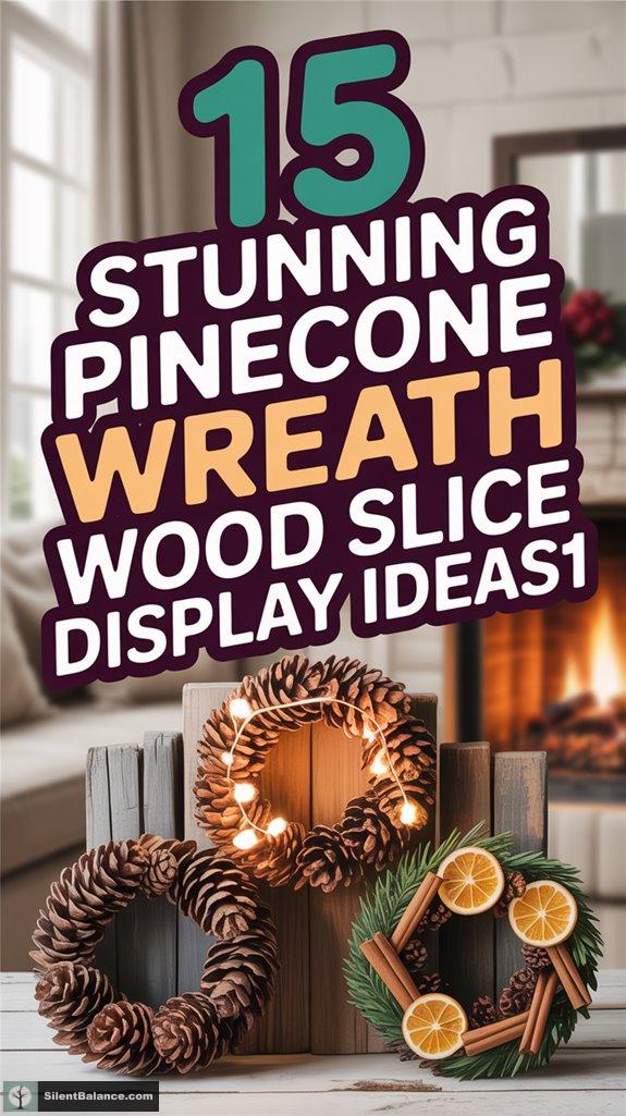pinecone wreath display ideas